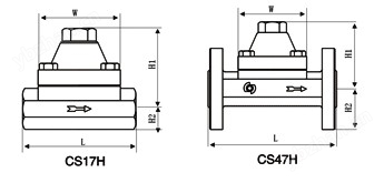 CS47法兰双金属片疏水阀(图2)